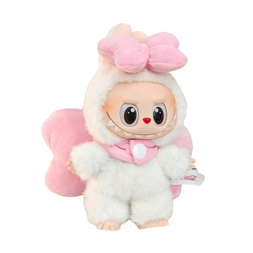 Labubu Doll Clothes Fluffy Party Romper with Big Bow Wings