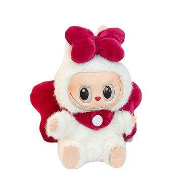 Labubu Doll Clothes Fluffy Party Romper with Big Bow Wings