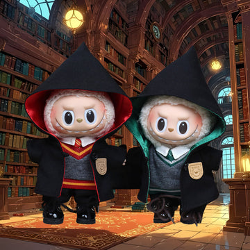 Labubu Doll Clothes Wizard School Robe Outfit Set Harry Potter Inspired Style