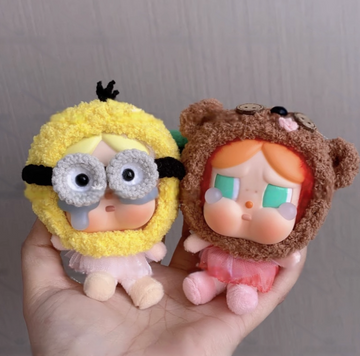 Crybaby Cartoon Duo Set - Yellow Helper & Brown Bear Outfits