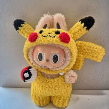 Labubu Pikachu Costume Set - Yellow Electric Character Outfit