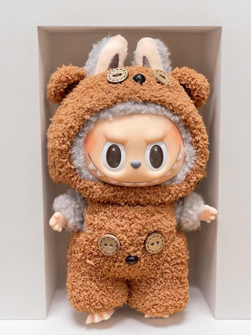 Labubu Brown Bear Plush Outfit Set - Soft and Cuddly