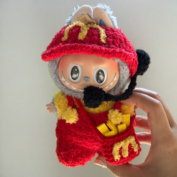 Labubu Festive Outfit Set - Red Hat & Colorful Costume