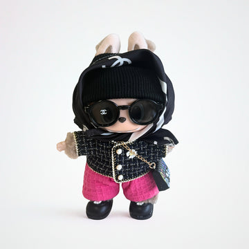 Labubu Tweed Airport Fashion Set - G-Dragon Inspired Collection (7 items)