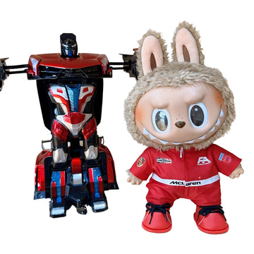 Labubu Doll Racing Suit Set Porsche Racing Uniform