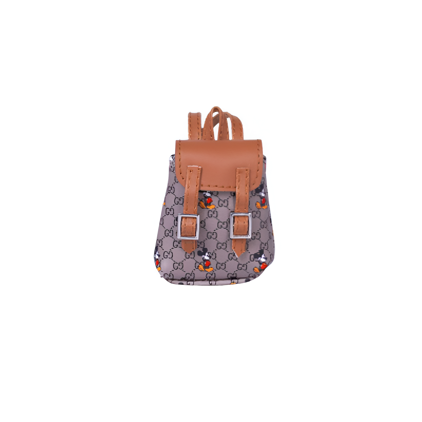 designer inspired mini backpack Labubu Clothes Labubu Miniature Designer Backpack - GG Cartoon Inspired for 17cm Doll