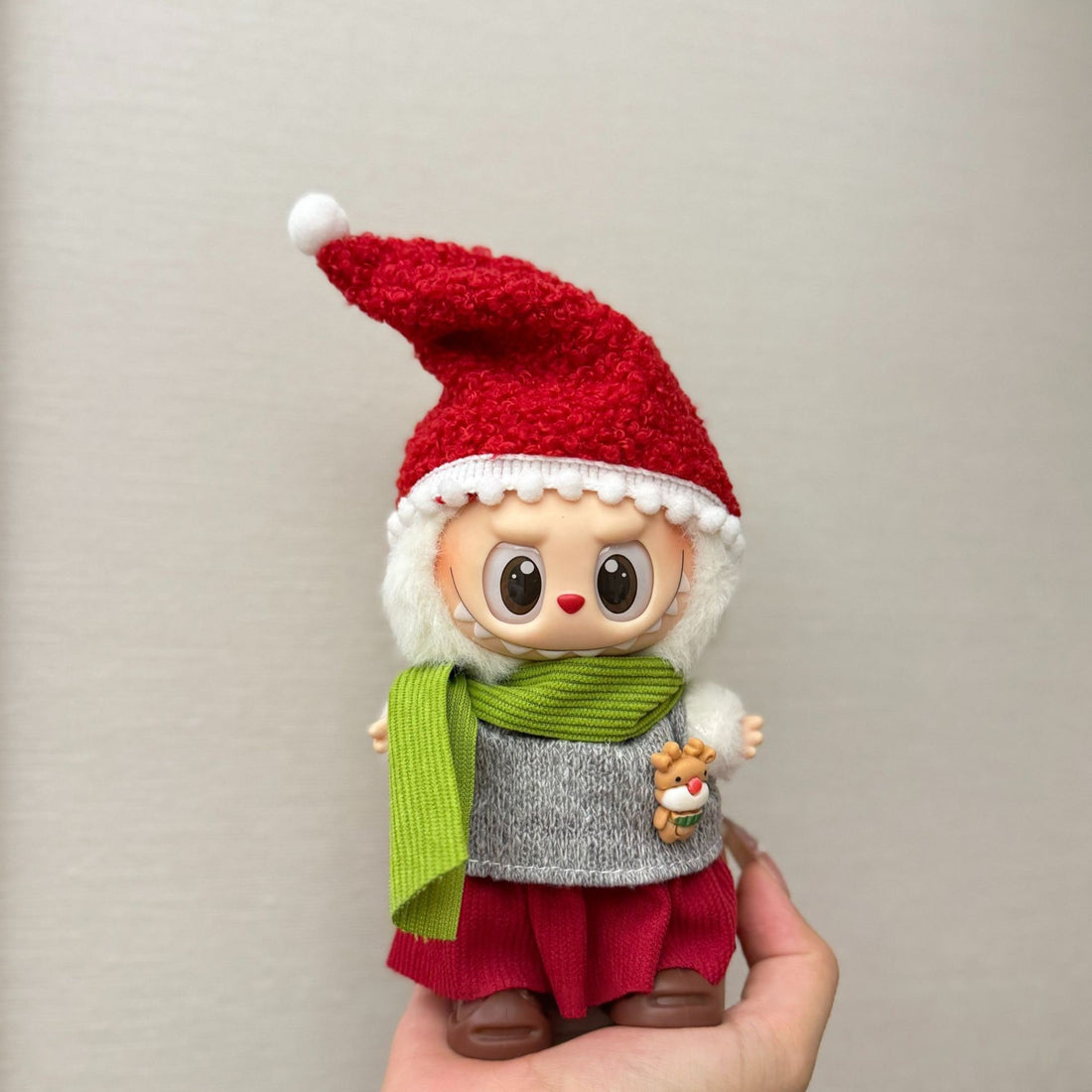 POP MART Labubu Christmas Outfit Set | Handmade Xmas Doll Clothes for 17cm The Monsters Dolls