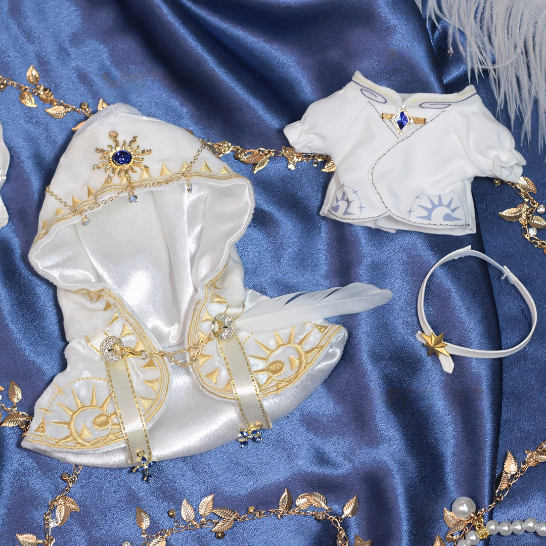 Labubu Doll Clothes Cloak Robe Temple Priest Cosplay Set
