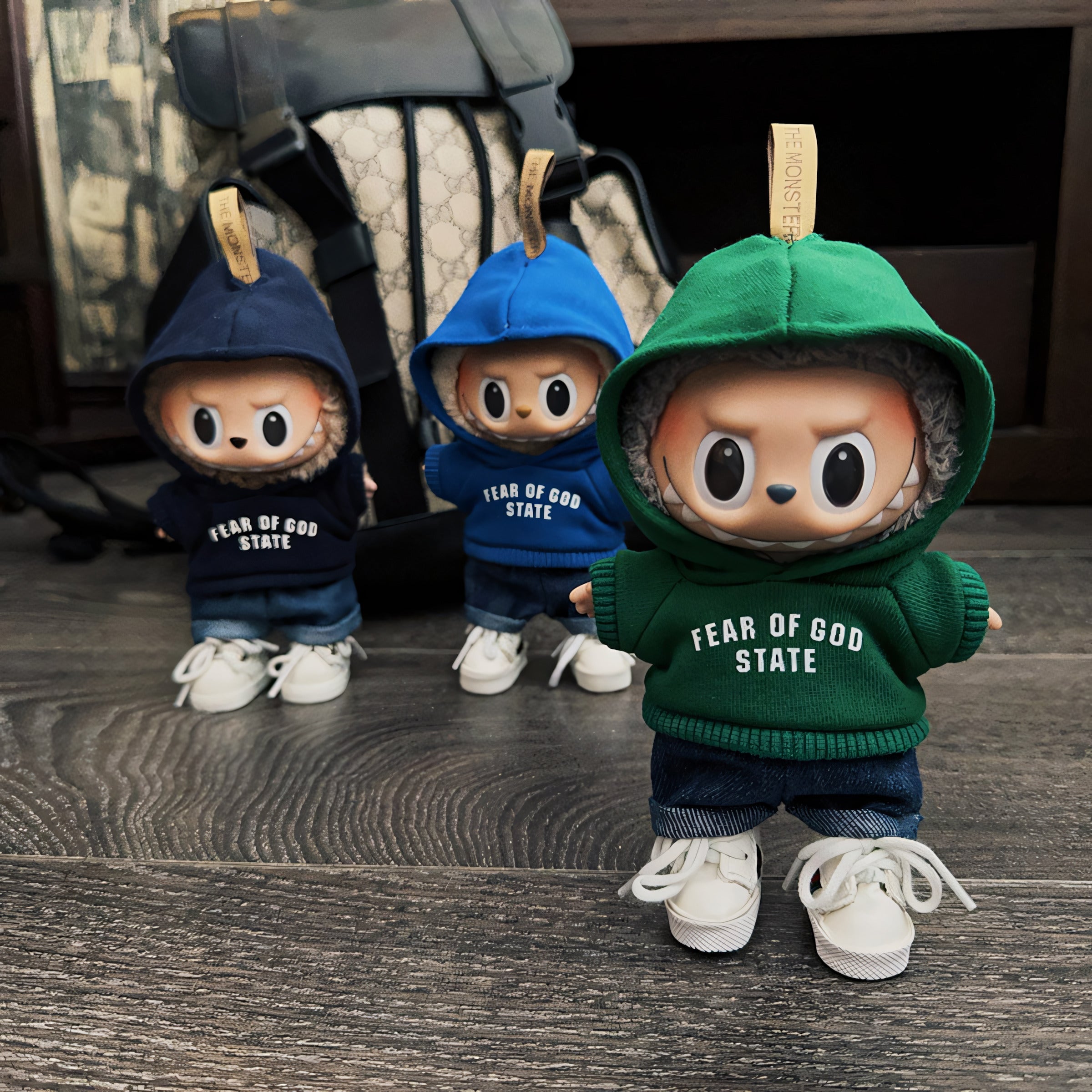 Labubu Doll Clothes Streetwear Hoodie Set Urban Style