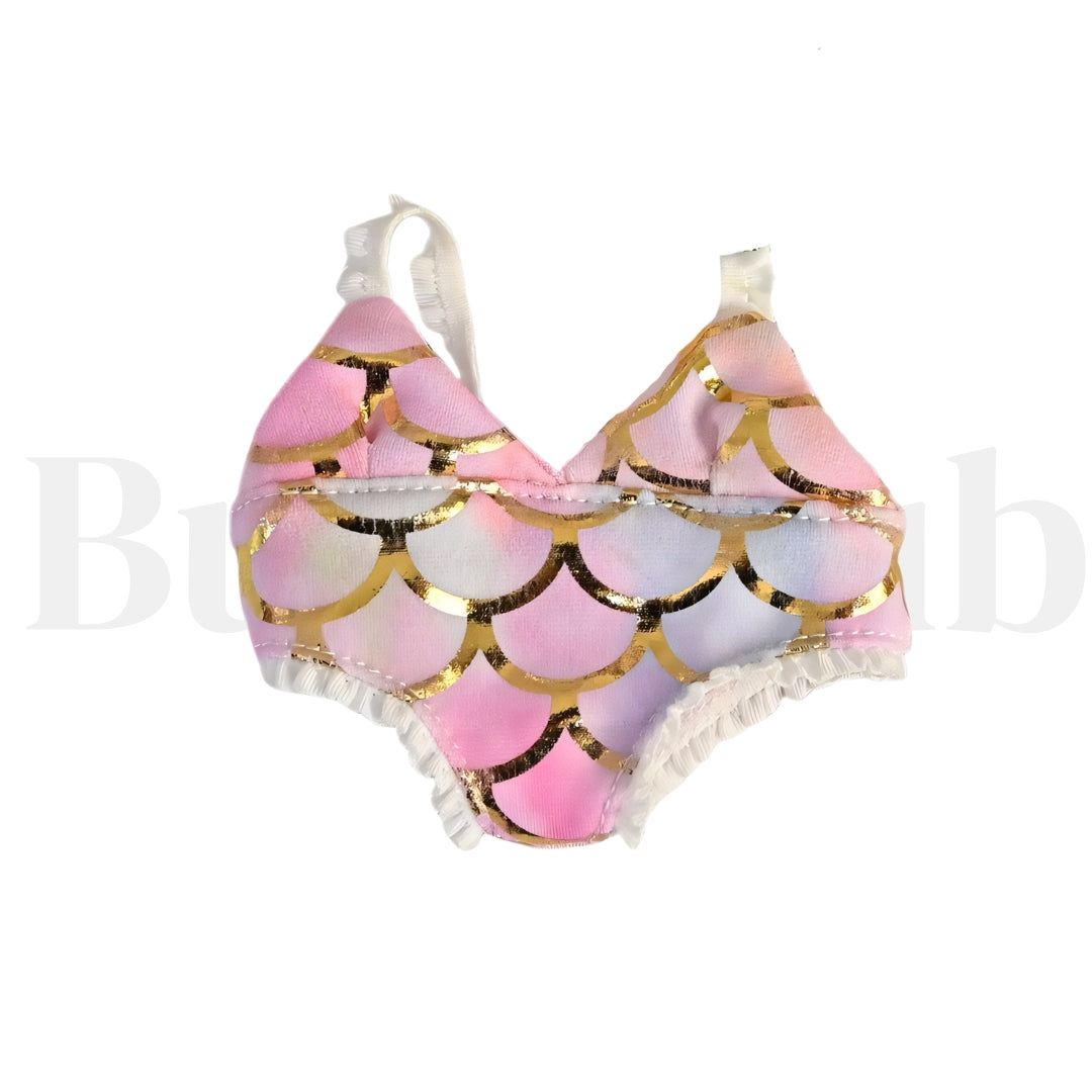 Labubu Doll Clothes Macaron Color Swimsuit Set Summer