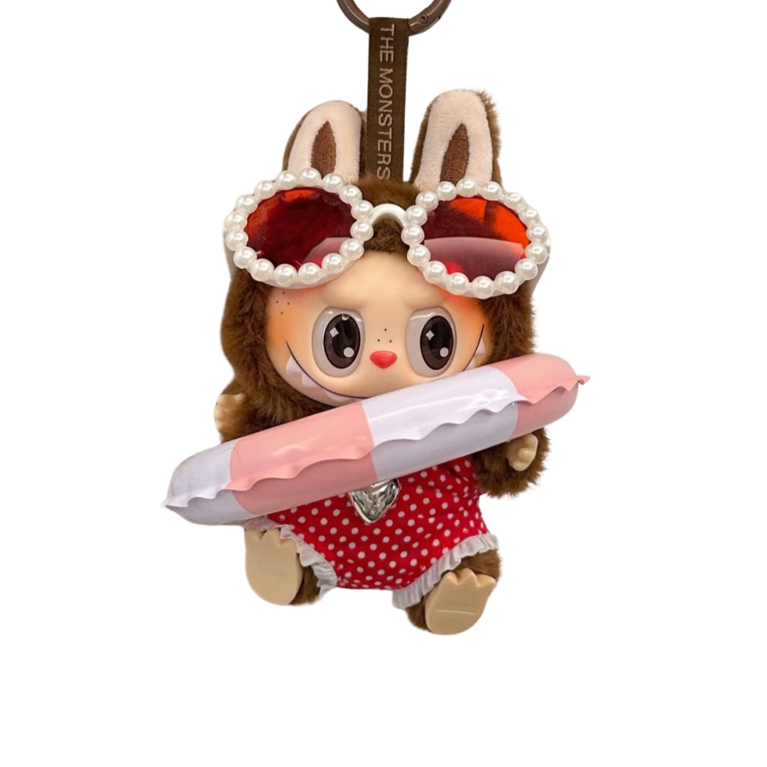 Labubu Doll Clothes Summer Swimsuit Vacation Set Beach Look
