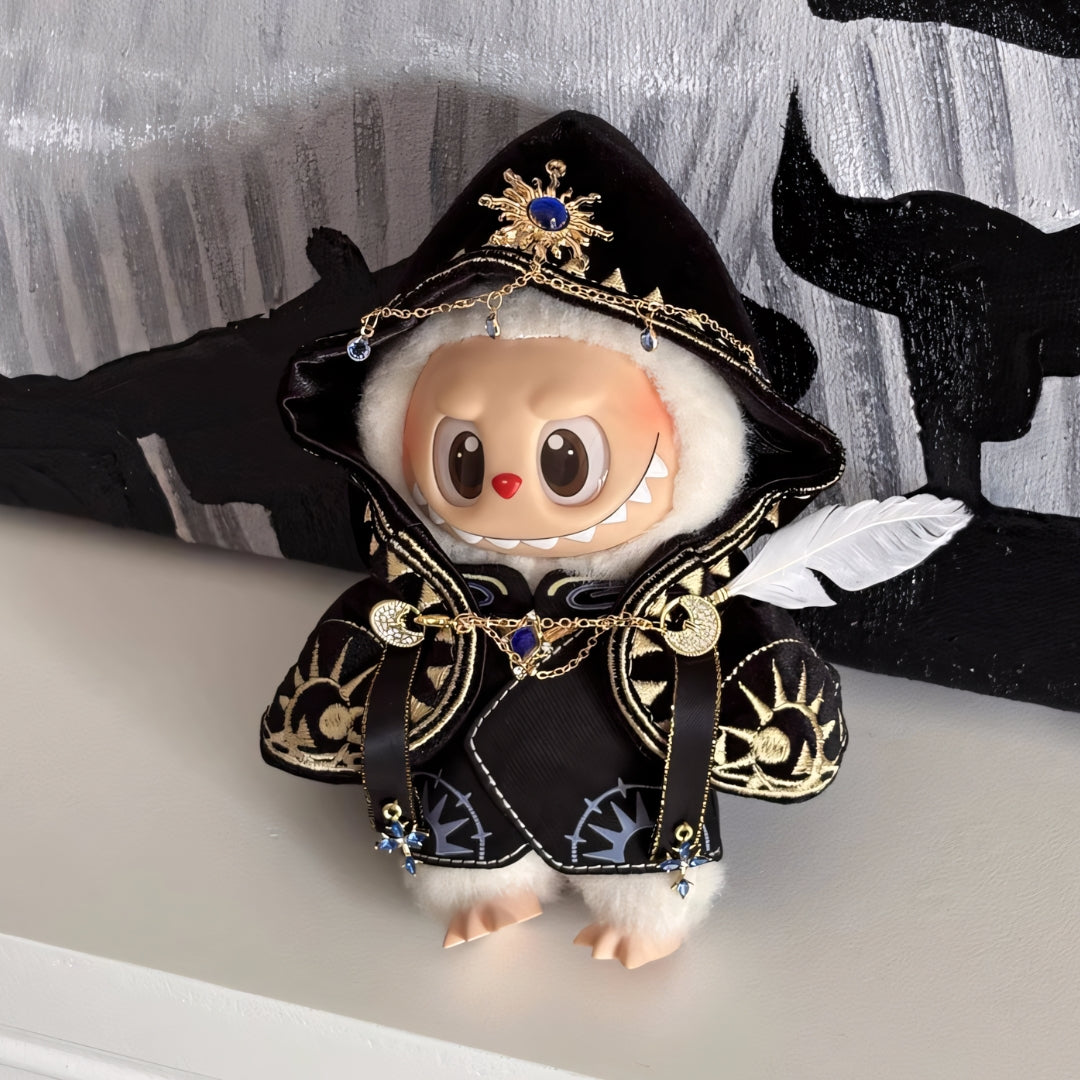 Labubu Doll Clothes Cloak Robe Temple Priest Cosplay Set
