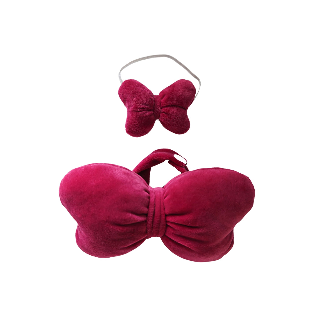 Labubu Doll Clothes Fluffy Party Romper with Big Bow Wings