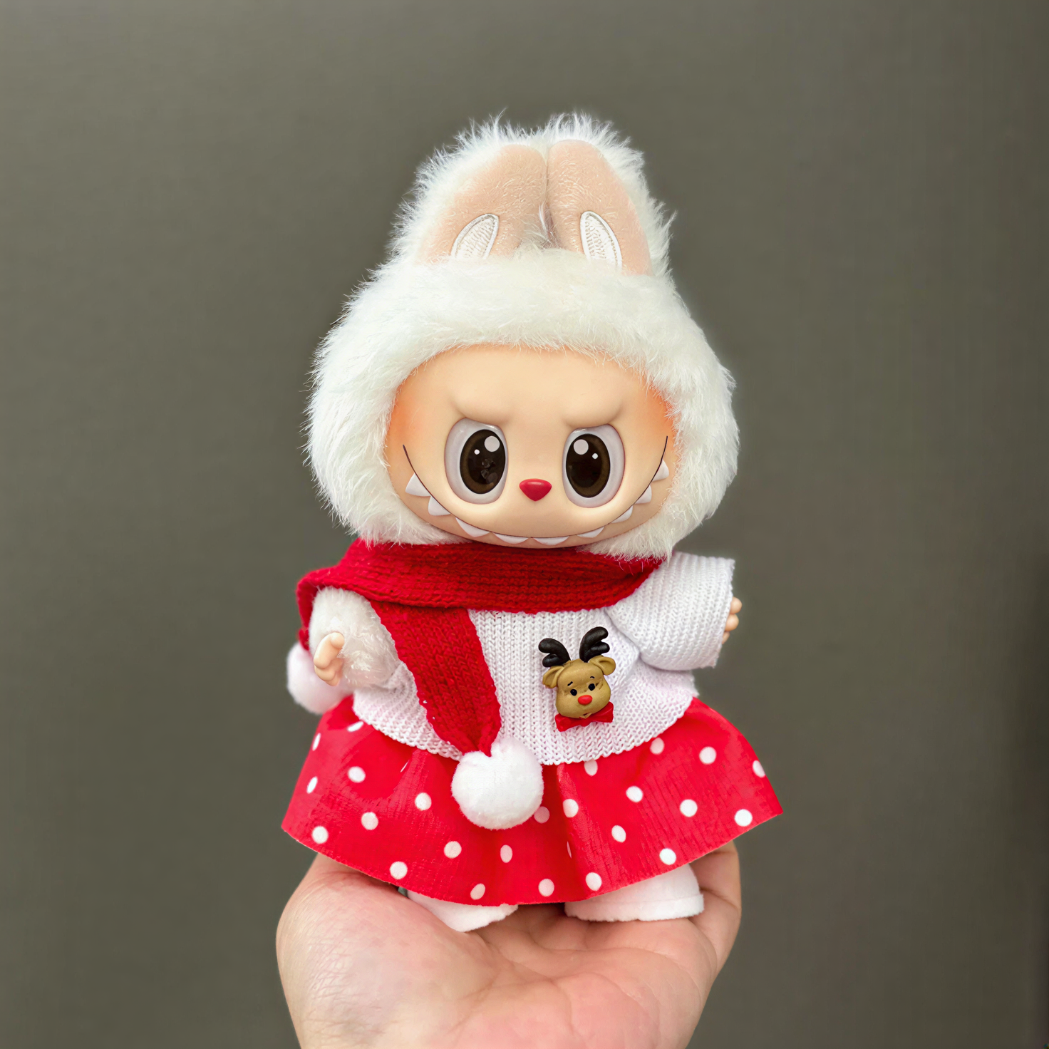 MUST-HAVE Labubu Christmas Costume Set | The Monsters Doll Accessories & Winter Outfit