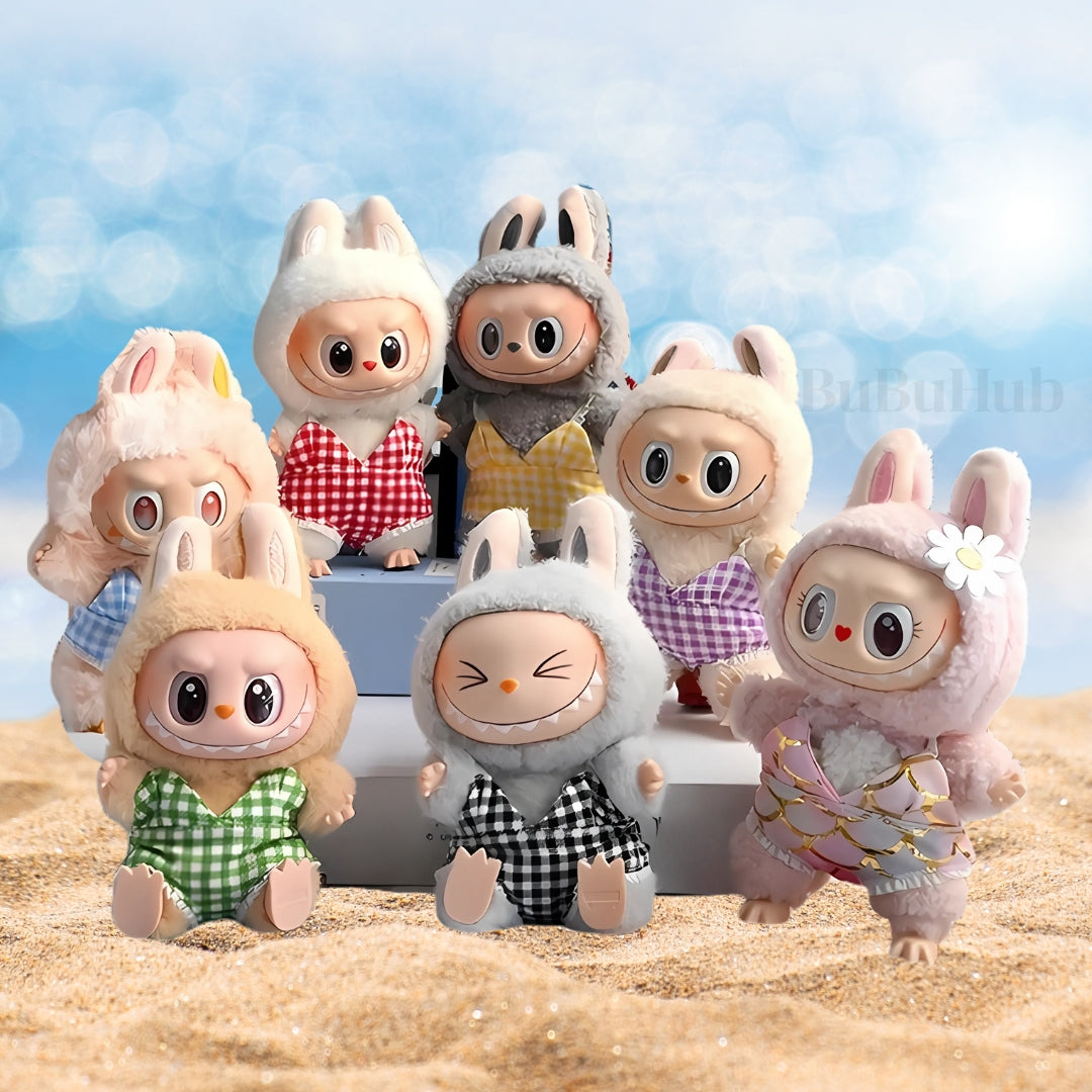 Labubu Doll Clothes Macaron Color Swimsuit Set Summer