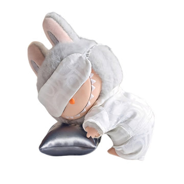 Labubu Doll Clothes Luxury Pajama Set with Eye Mask