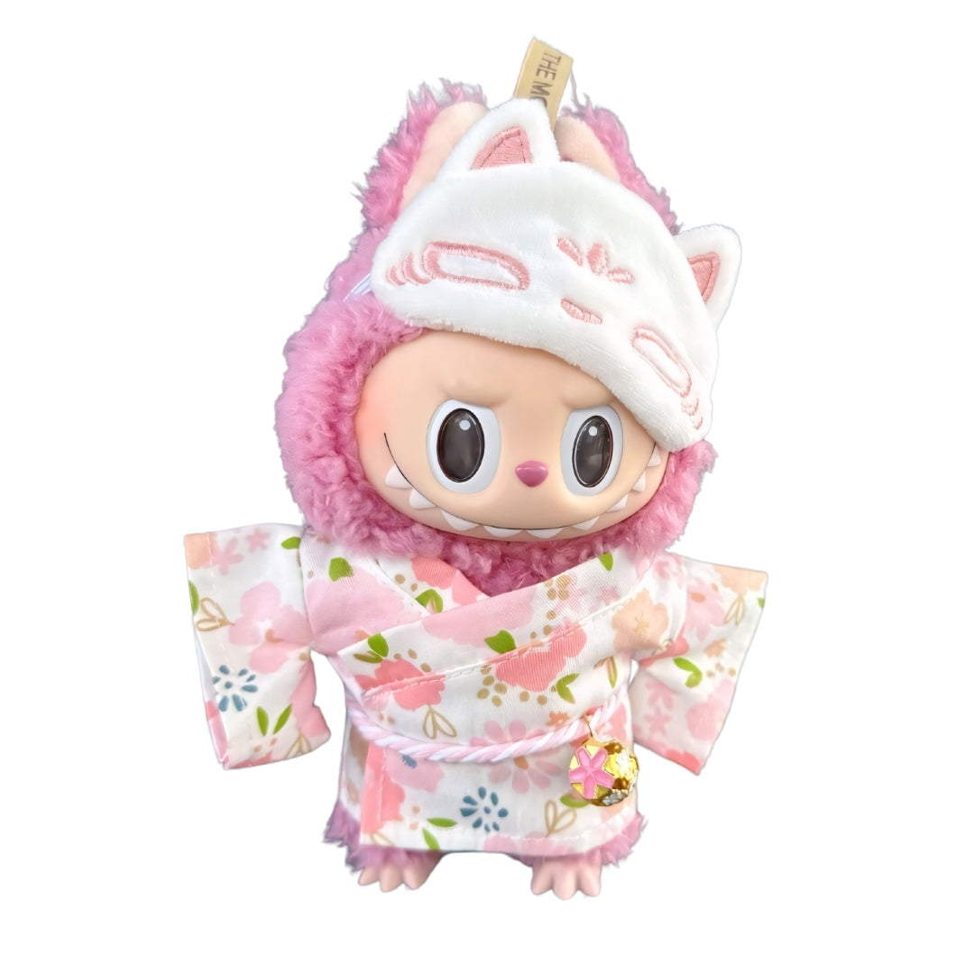 Labubu Doll Clothes Handmade Yukata Outfit Set Japanese Kimono Style