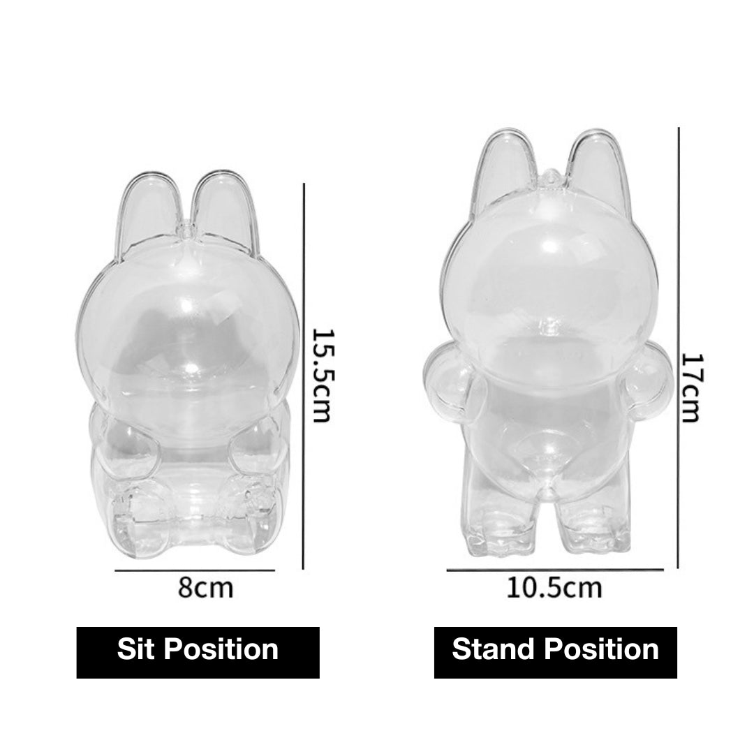 Labubu Outfit Anti-Dust Cover Crystal Acrylic Display Labubu Clothes Protective Case Hard Shell Box Case