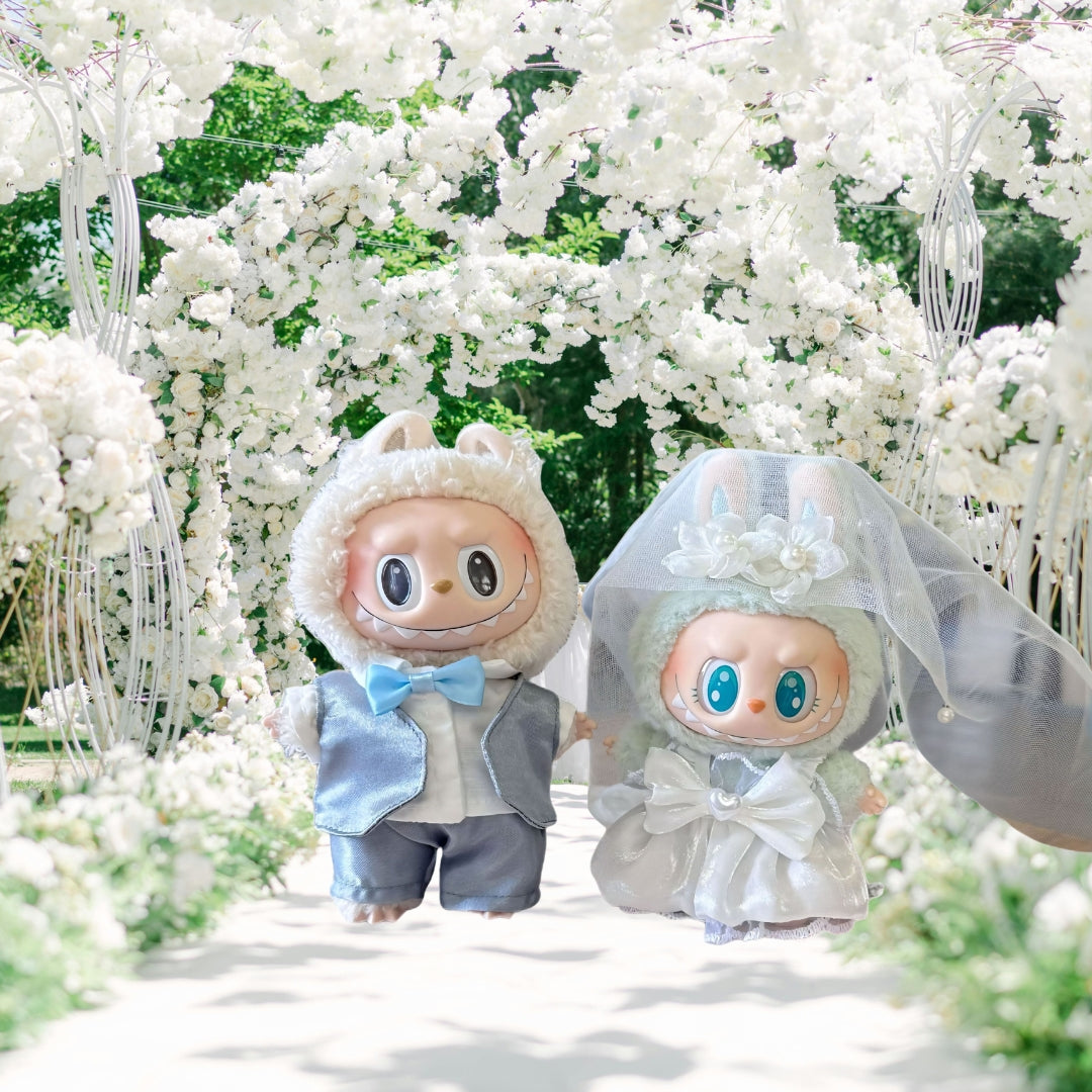 Labubu Doll Clothes Wedding Dress Set
