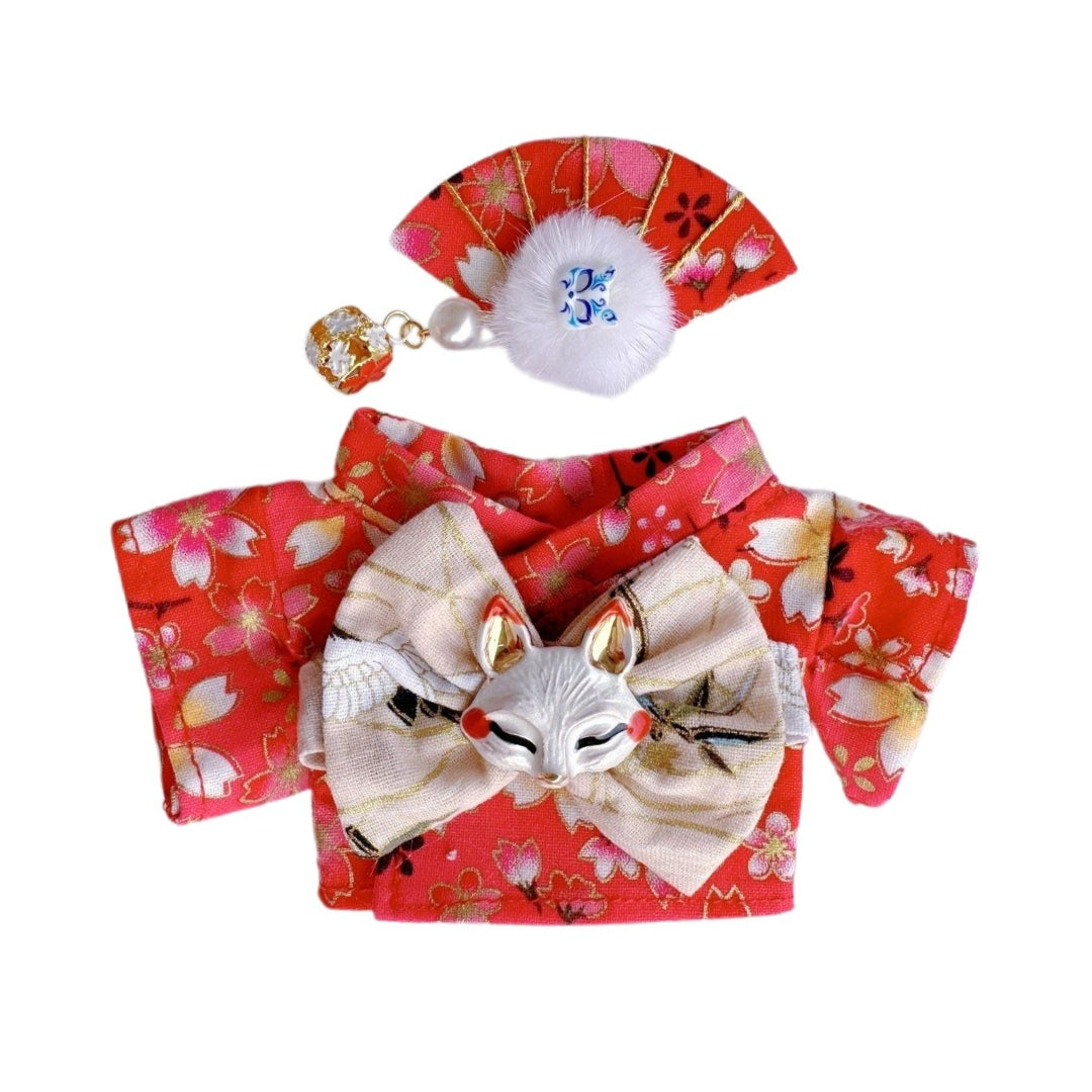 Labubu Doll Clothes Japanese Famale Kimono Outfit