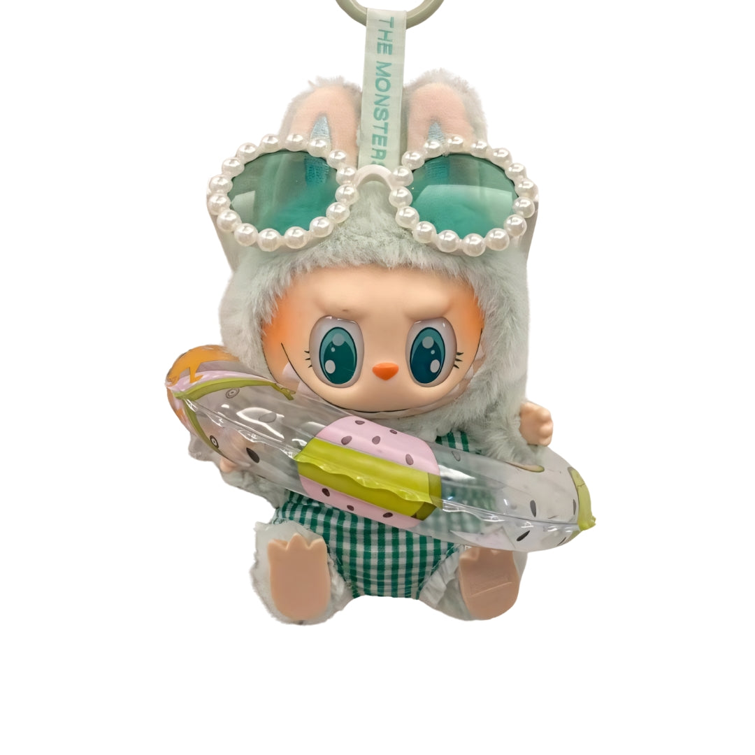 Labubu Doll Clothes Summer Swimsuit Vacation Set Beach Look