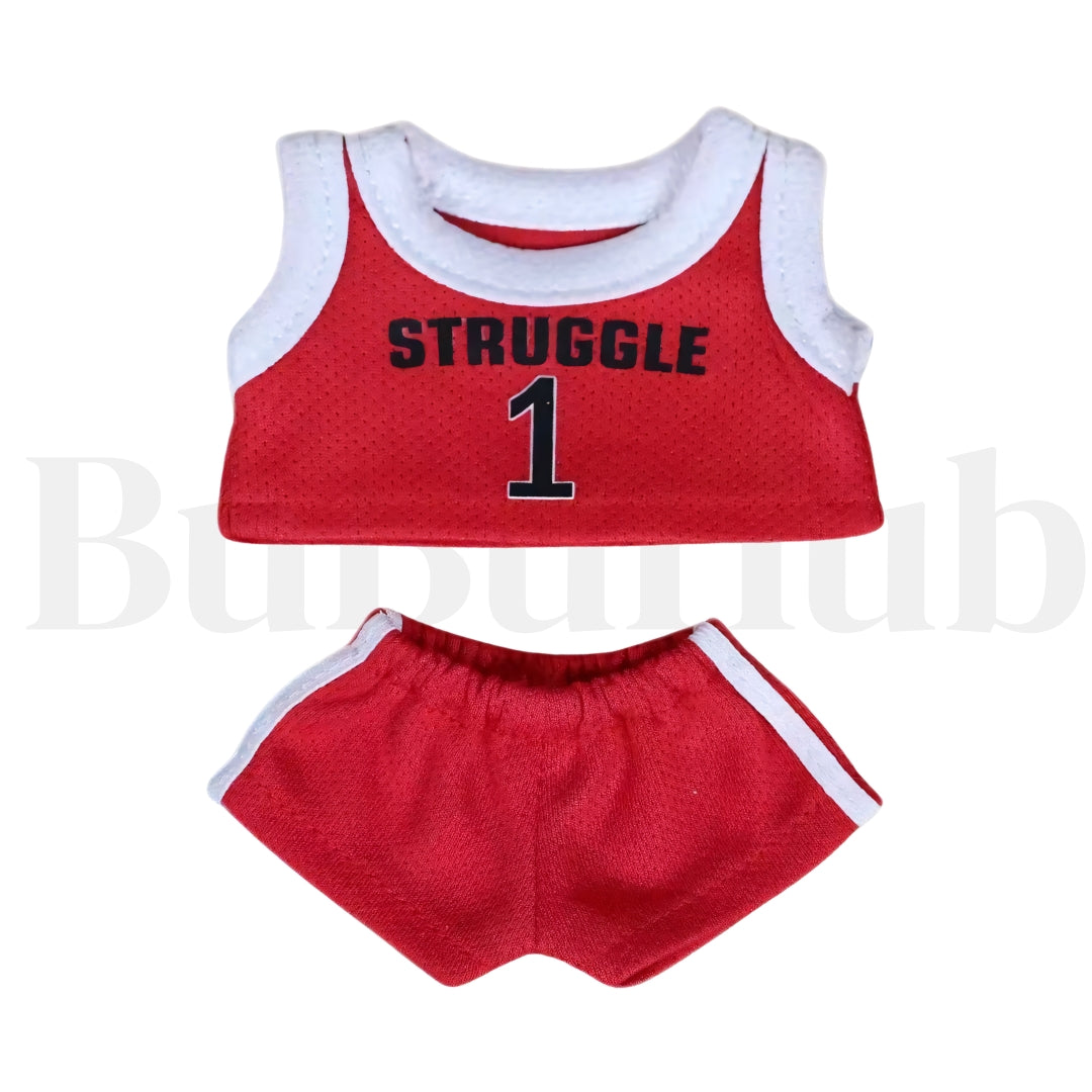 Labubu Doll Clothes Basketball Jersey Set Sporty Outfit