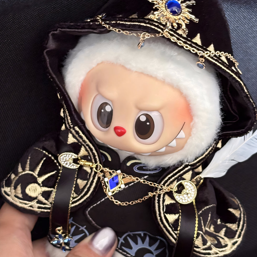 Labubu Doll Clothes Cloak Robe Temple Priest Cosplay Set