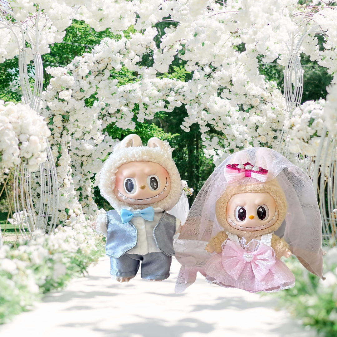 Labubu Doll Clothes Wedding Dress Set