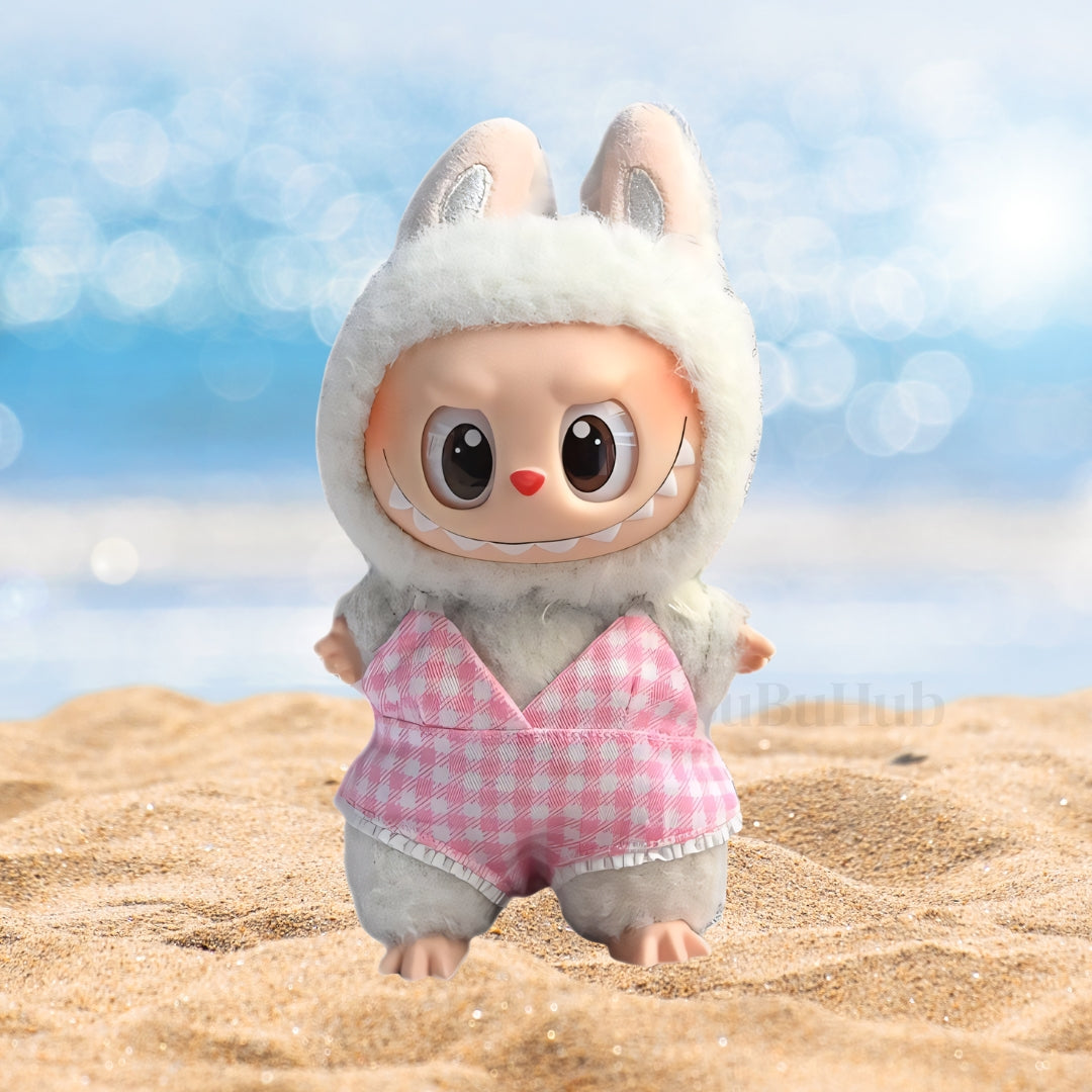 Labubu Doll Clothes Macaron Color Swimsuit Set Summer