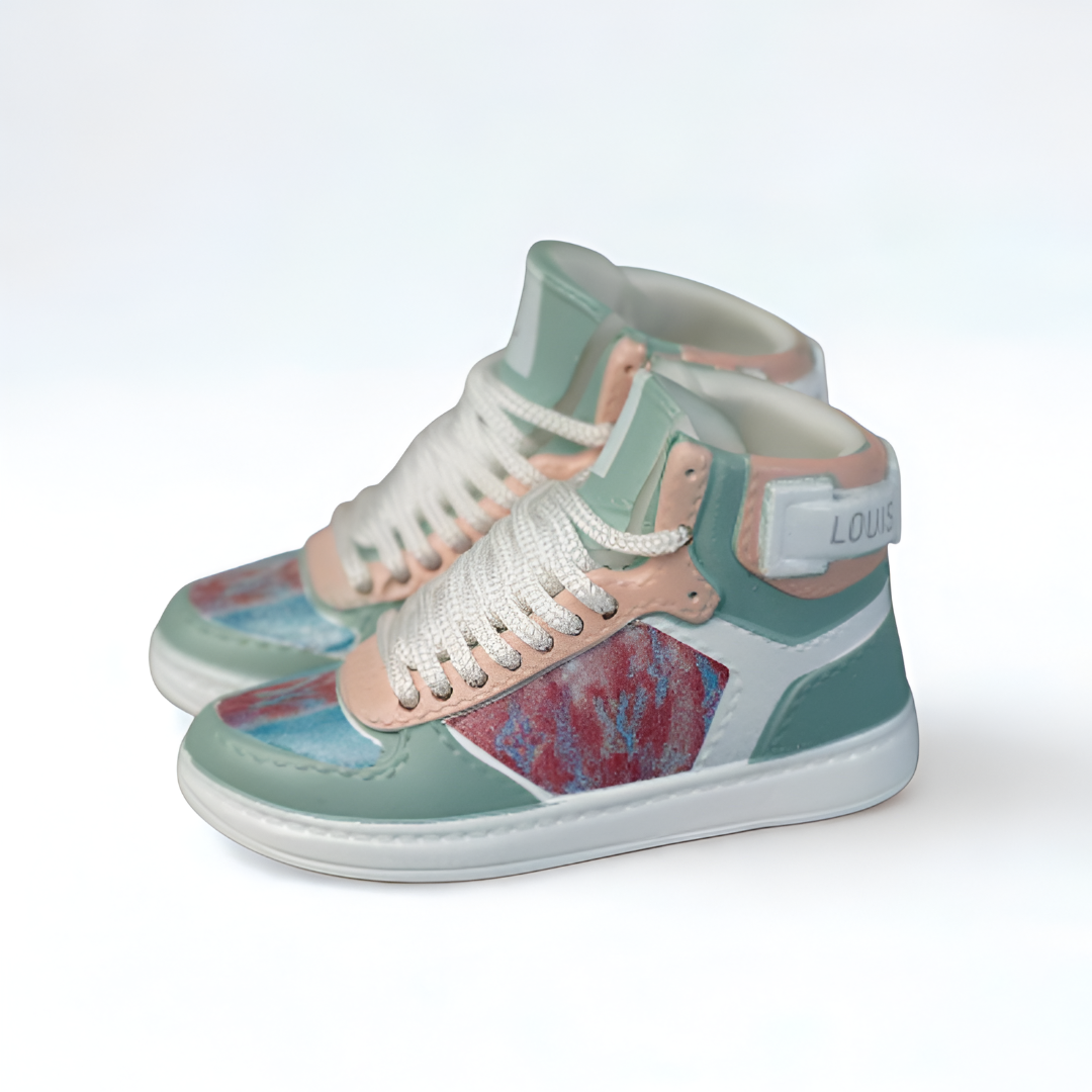 Labubu L.V. Inspired High-Top Miniature Sneakers