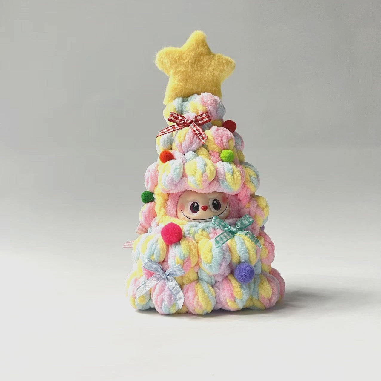 Labubu Doll Clothes Christmas Tree Crochet Outfit