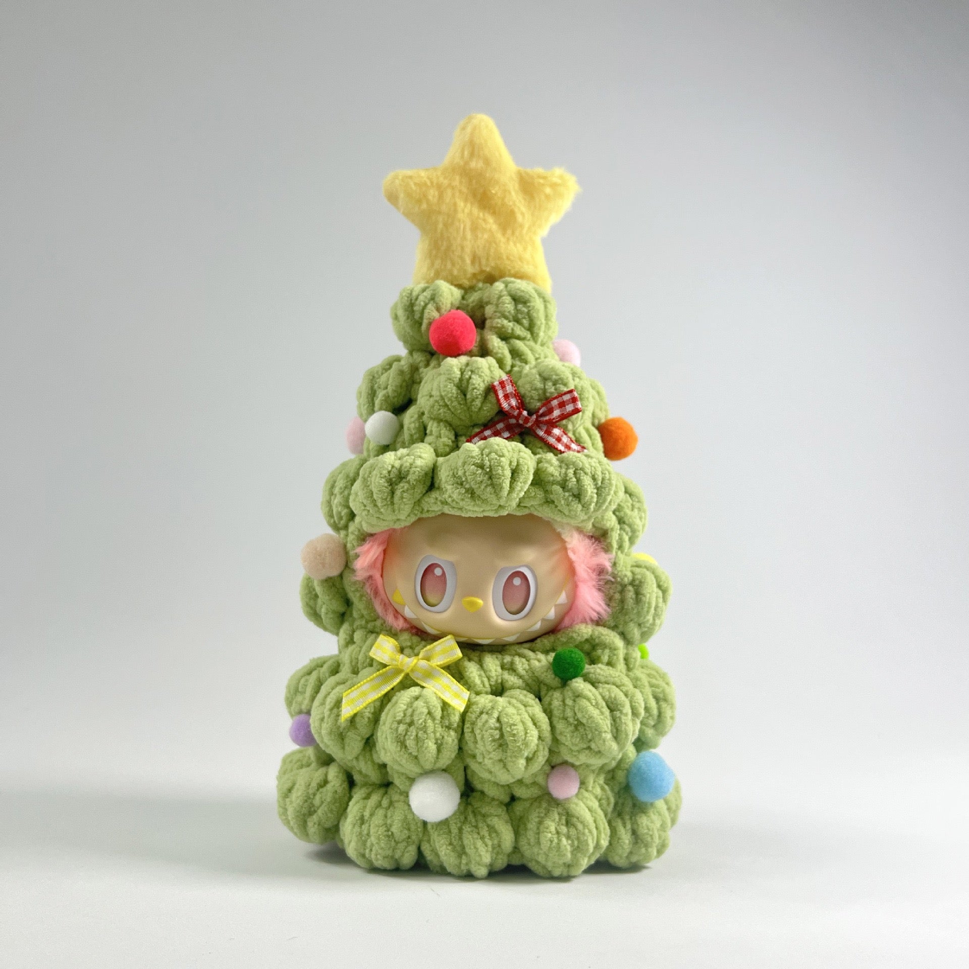 Labubu Doll Clothes Christmas Tree Crochet Outfit