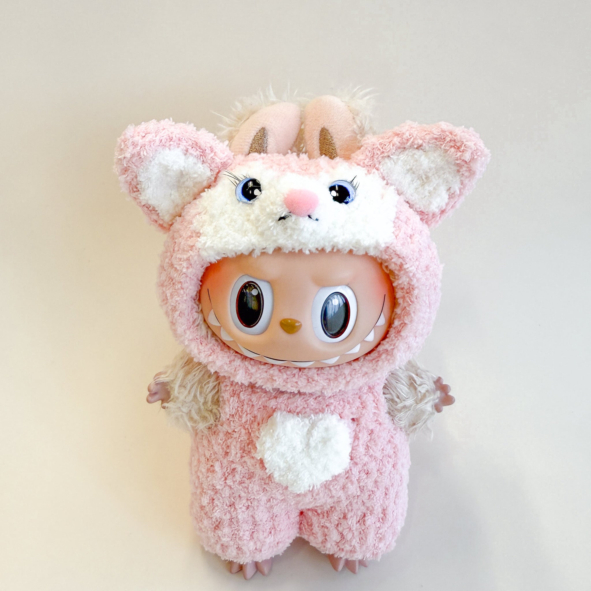 Labubu Pink Fox Inspired Cozy Hoodie Outfit Set