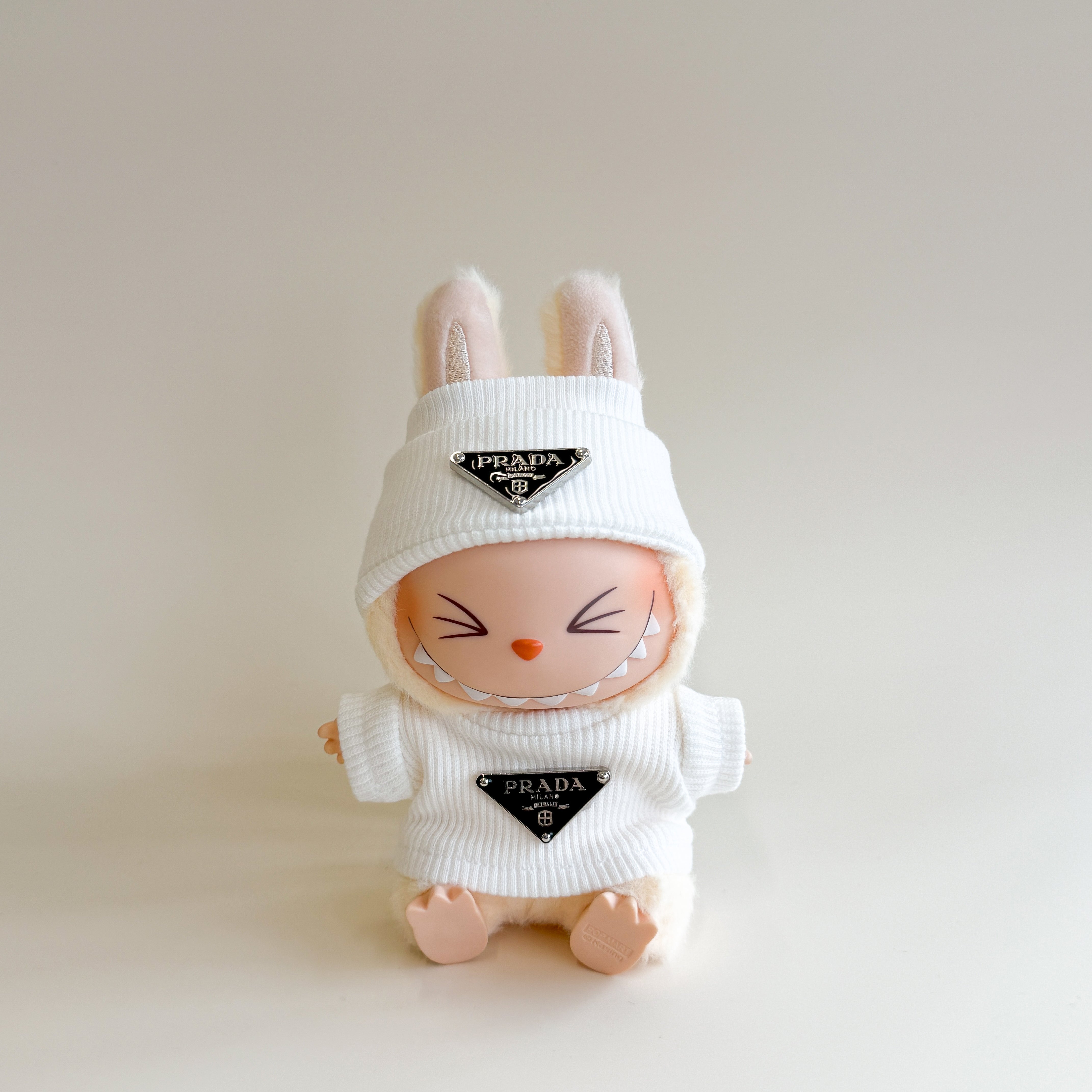 Labubu Luxury Ribbed Set - P Inspired Silver Logo