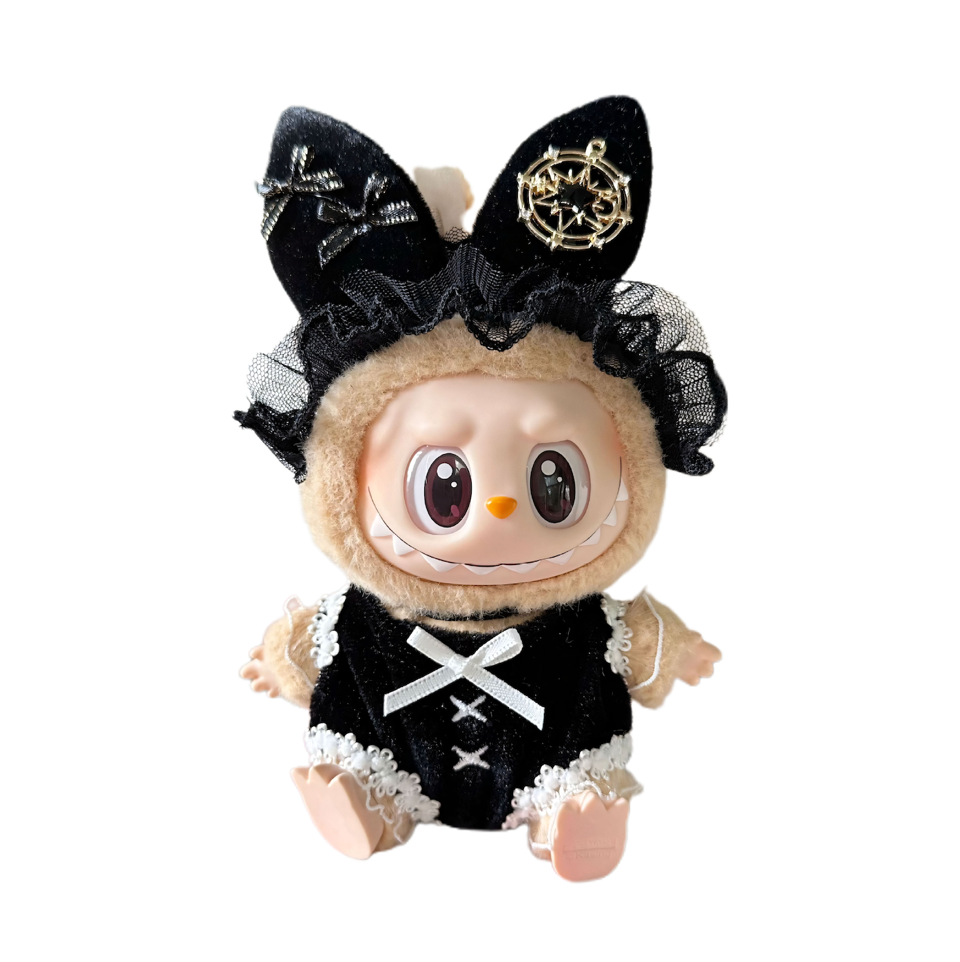 Labubu Doll Clothes Black Bunny Girl Outfit
