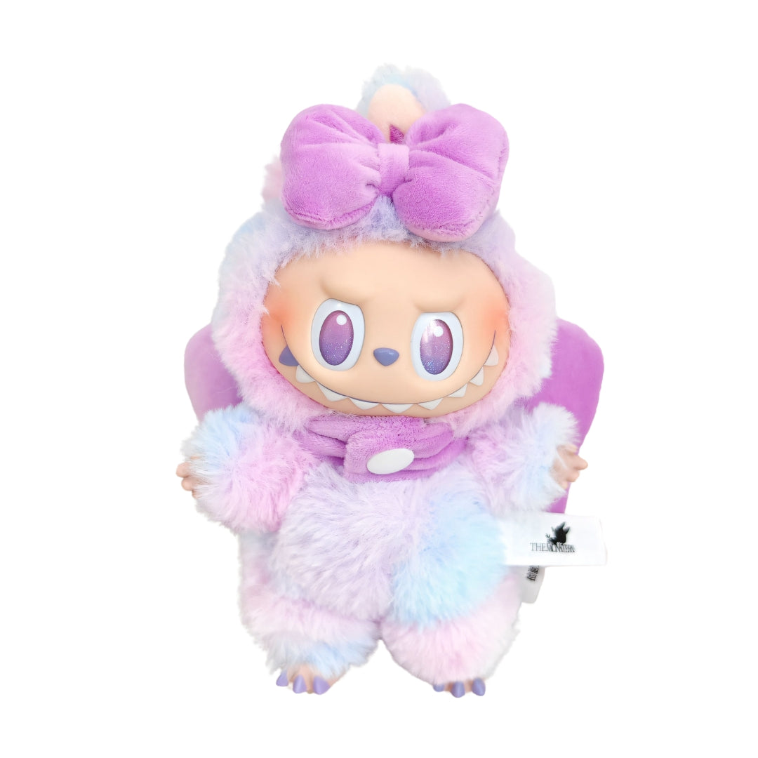 Labubu Doll Clothes Fluffy Party Romper with Big Bow Wings