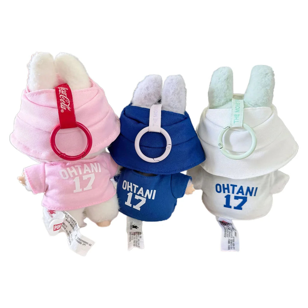 Labubu Doll Clothes LA Baseball Jersey Set with Bucket Hat Dodgers Style Sporty