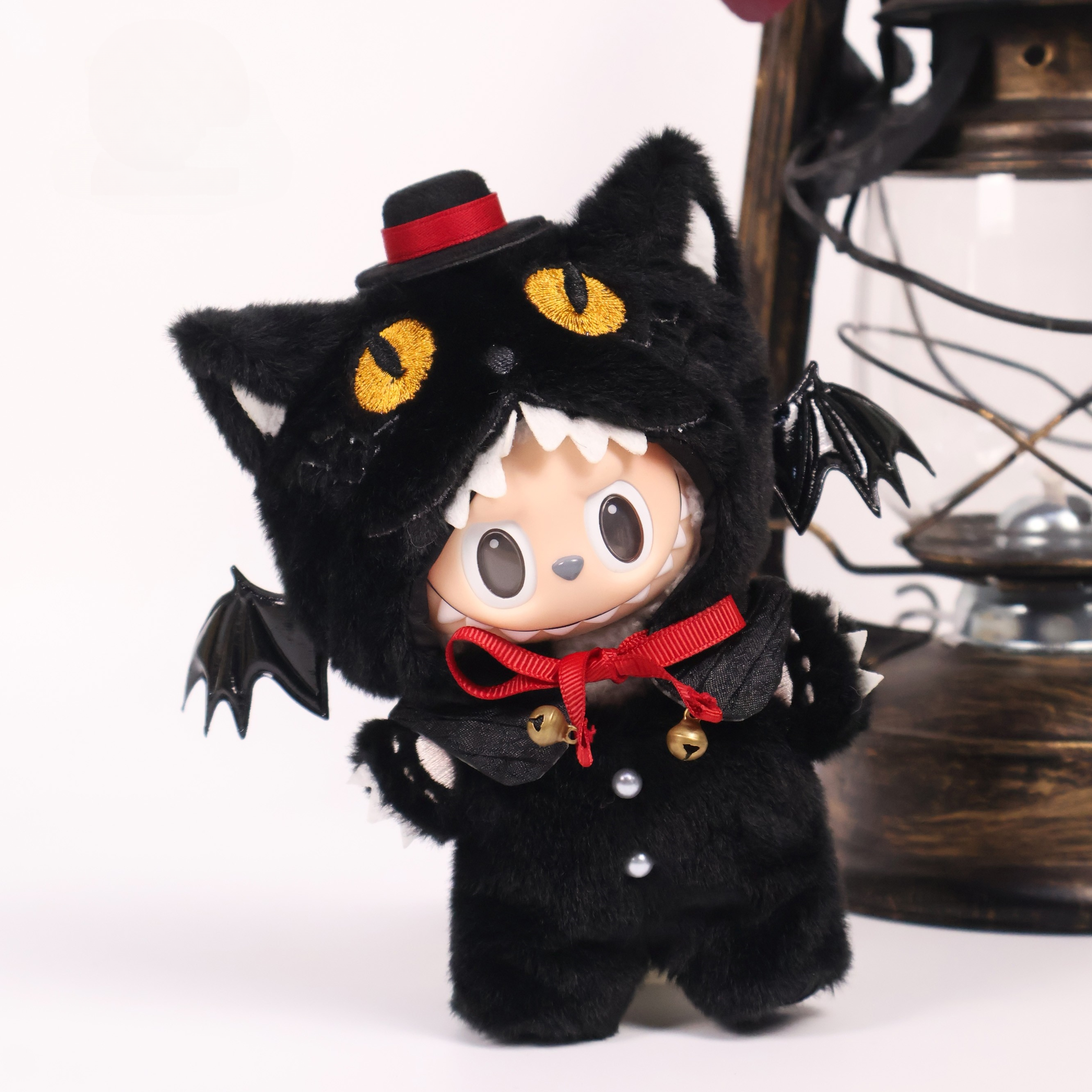 Labubu Halloween Doll Clothes Magic Outfit Set Witch and Black Cat Outfit Set