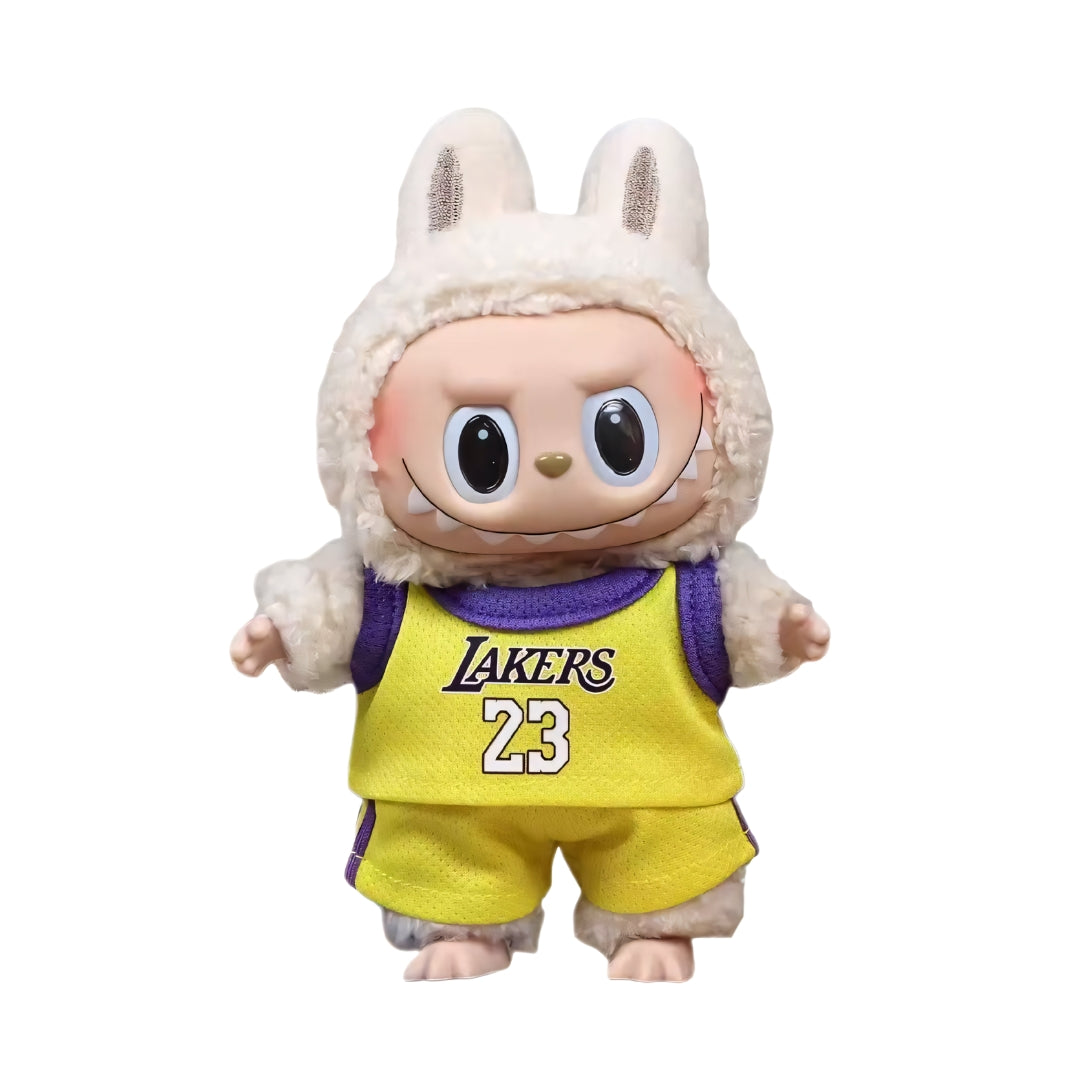 Labubu Doll Clothes Basketball Jersey Set Sporty Outfit