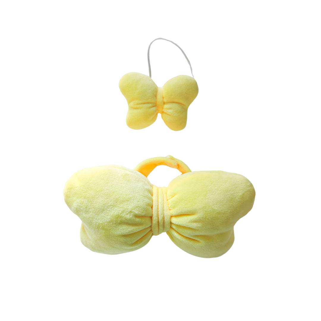 Labubu Doll Clothes Fluffy Party Romper with Big Bow Wings