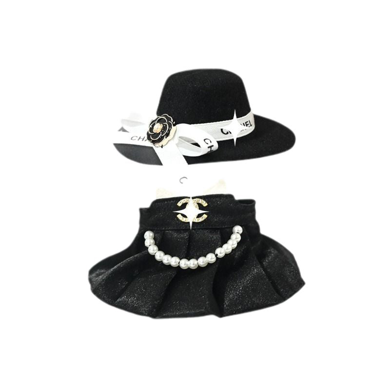 Labubu Doll Clothes Black Evening Dress Elegant Formal Style