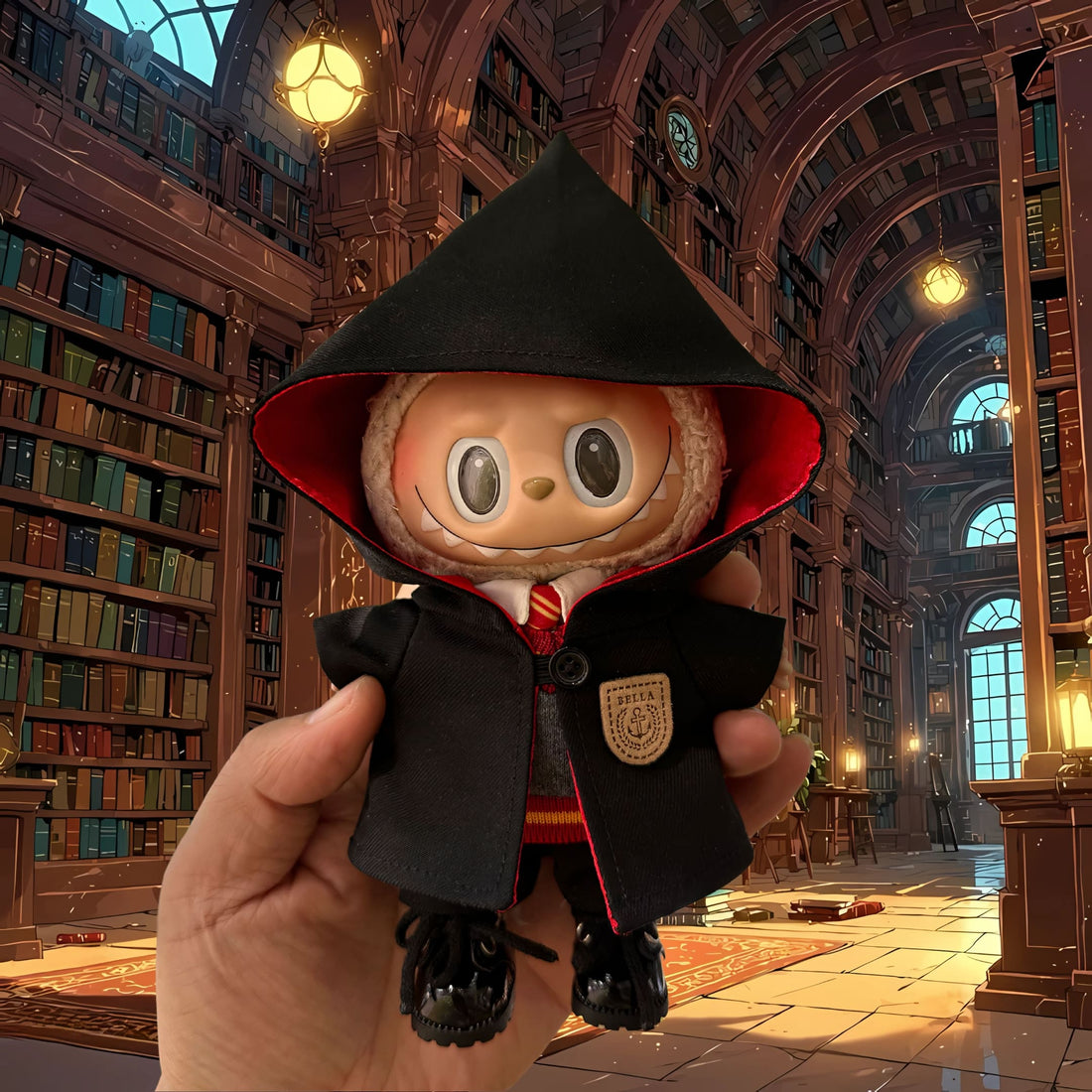 Labubu Doll Clothes Wizard School Robe Outfit Set Harry Potter Inspired Style