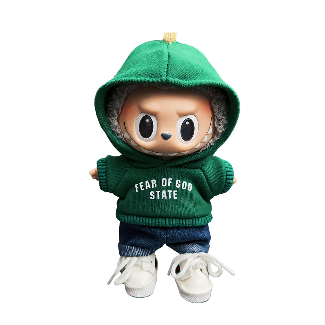 Labubu Doll Clothes Streetwear Hoodie Set Urban Style
