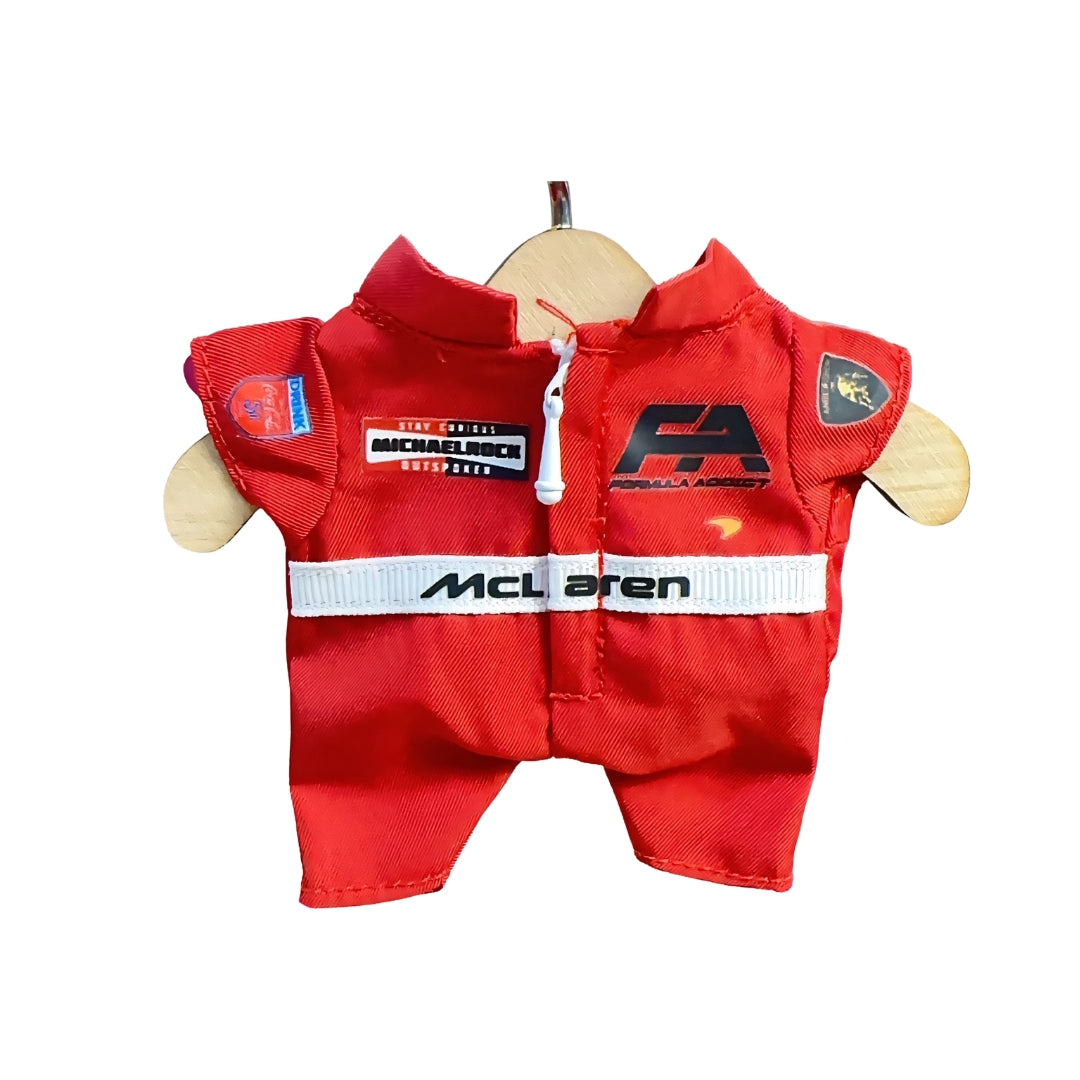 Labubu Doll Racing Suit Set Porsche Racing Uniform