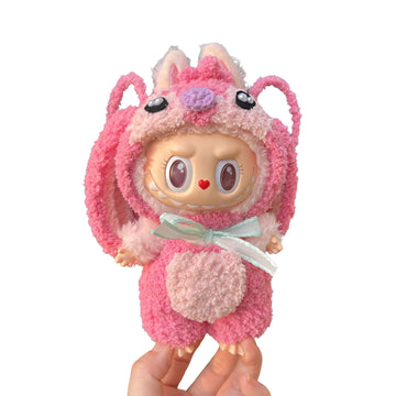 Labubu Doll Clothes Pink Stitch Inspired Style