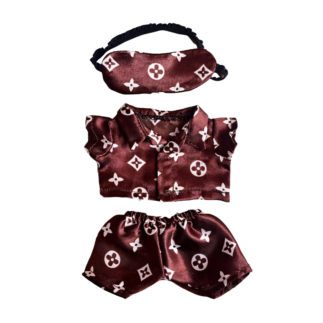 Labubu Doll Clothes Luxury Pajama Set with Eye Mask
