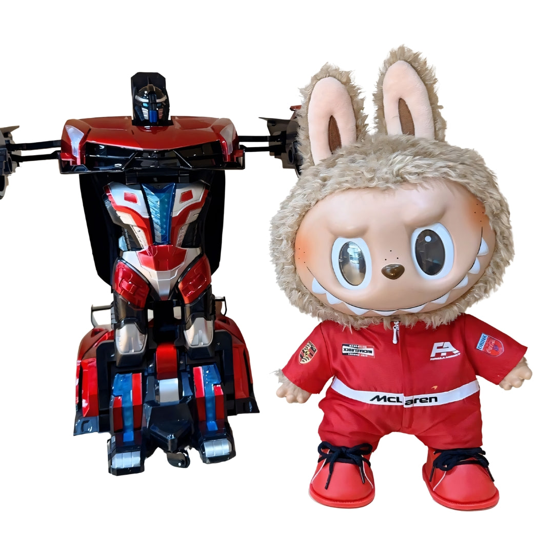 Labubu Doll Racing Suit Set Porsche Racing Uniform