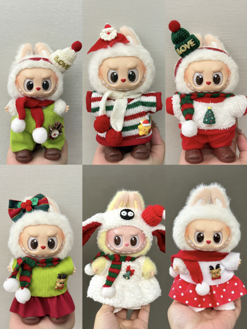 MUST-HAVE Labubu Christmas Costume Set | The Monsters Doll Accessories & Winter Outfit